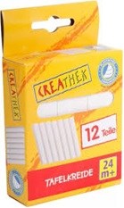 Creathek 12 Witte Schoolbord Krijtjes 24mnd+ 
