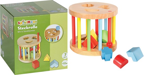 Spielmaus Puzzelbox Rond met 6 Stukken 12mnd+ 
