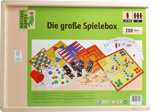 natural games Houten Kist met 200 in 1 Spellen 3+ 