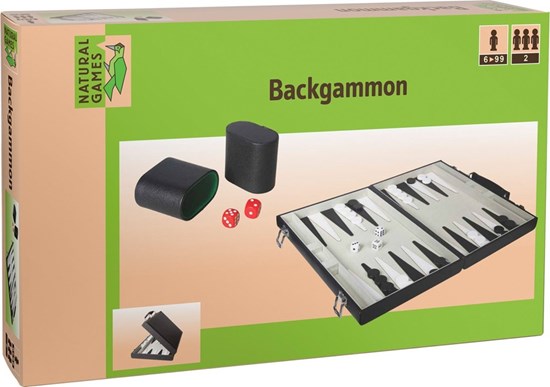 natural games Luxe Backgammon koffer Leder Look 47x37cm 