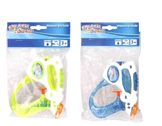 splash&fun Waterpistool Transparant 16cm.ass.kleuren 3+