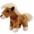 pluche PAARD met GOUDEN MANEN circa 20cm