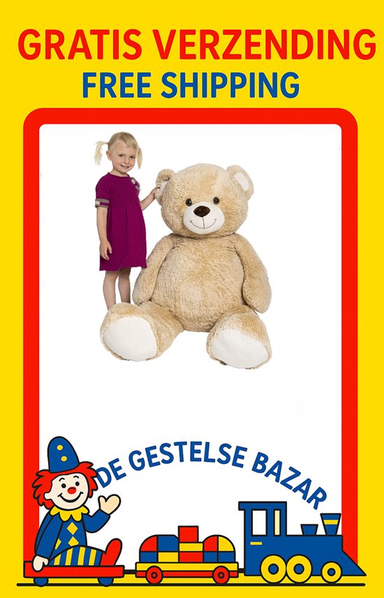amia GROTE ZITTENDE TEDDYBEER circa 135cm     