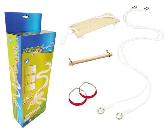 outdoor active Houten Schommel turn set 3 in 1