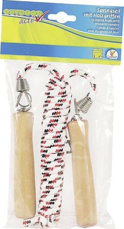 Outdoor Active Springtouw met Houten Handvatten 280 cm