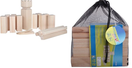 outdoor active Kubb spel in Net 21dlg 