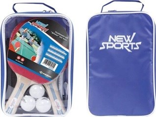 New Sports Tafeltennis set met Netje & 2 Bats & Ballen in Opbergtas