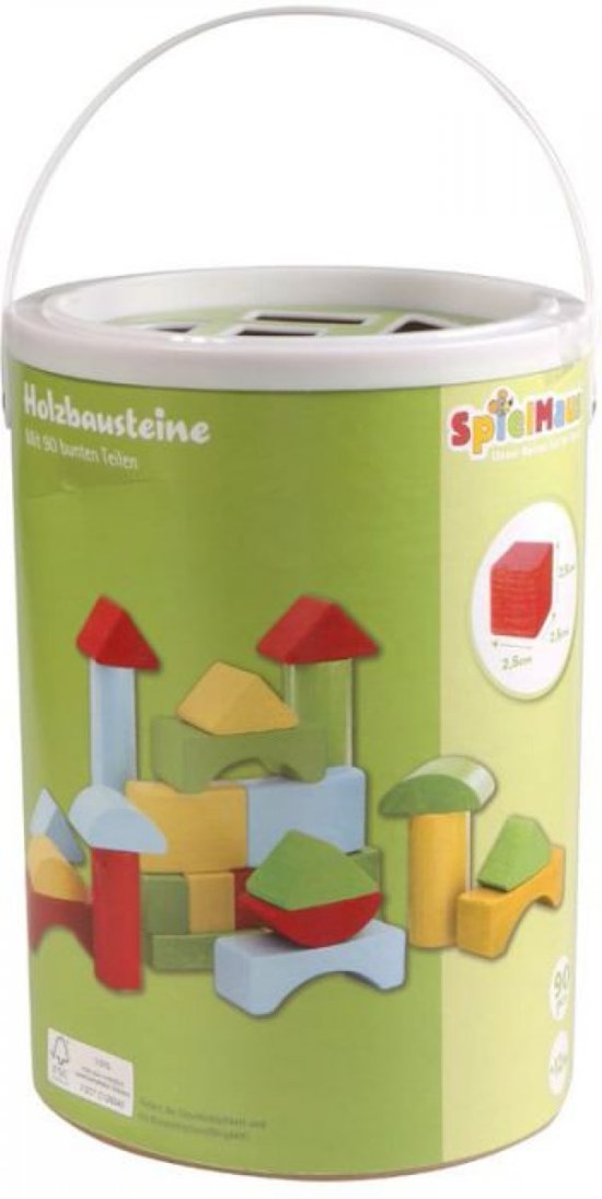 spielmaus Houten Bonte Blokken in ton 90dlg 12mnd+