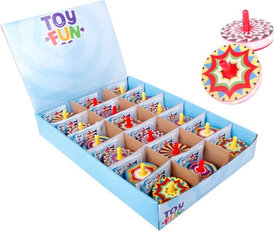 Toy Fun Mini Draaitol met Licht 5cm assorti 