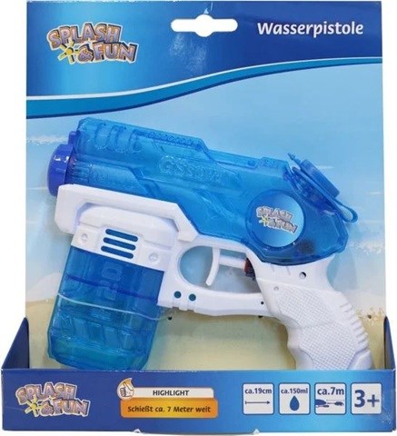 Splash&Fun Waterpistool circa 19cm Inhoud 150ml tot 7mtr 3+ 