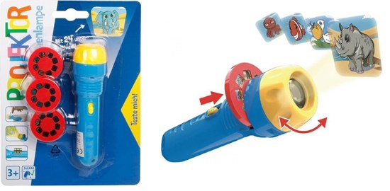 TOF Projector Zaklamp met Schijfjes incl. Batterijen 3+