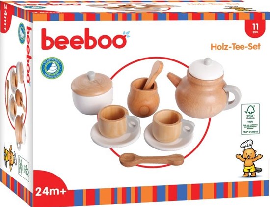 BeeBoo Houten Theeset in Doos 11dlg 24mnd+