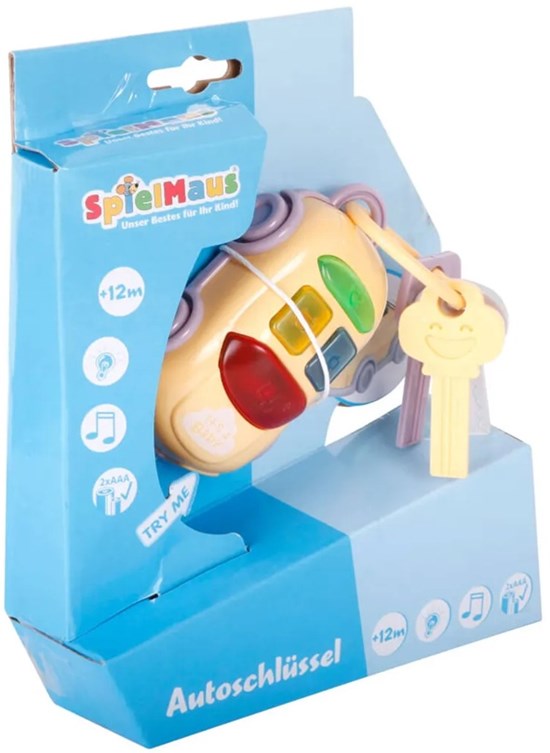 spielmaus Auto Sleutels met Geluid  ( 2xAAA) 12mnd+ 