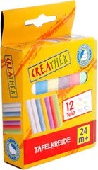 Creathek 12 Gekleurde Schoolbord Krijtjes 24mnd+ 