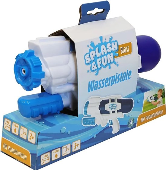 Splash&Fun Blast Waterpistool met Pomp Functie circa 18cm 3+