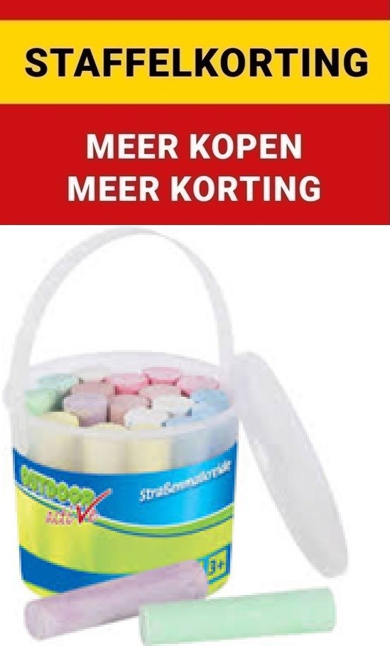 Outdoor Active Gekleurd Stoepkrijt in Emmer 15 Staven 