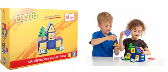 creathek Magnetische Bouwset Huis 41dlg 3+