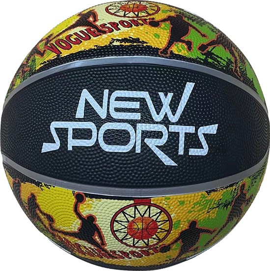 New Sports Basketball Zwart/Bont maat 7