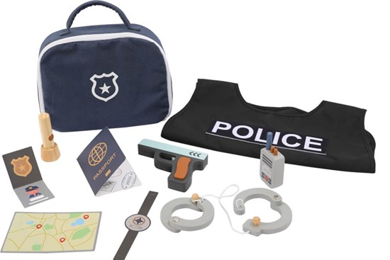 Houten Politieset 10dlg 3+