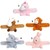 Amia Pluche Dieren Armband assorti 4+