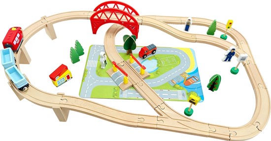 spielmaus Uitgebreide Houten Treinset ( 3xAAA) 3+ 