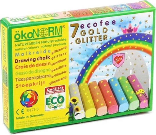 crayola Gouden Glitter Stoepkrijt 7 kleuren 3+