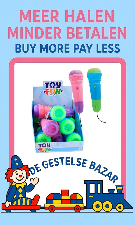 toy fun Super GROTE ECHO Microfoon Paars/roze 3+ 