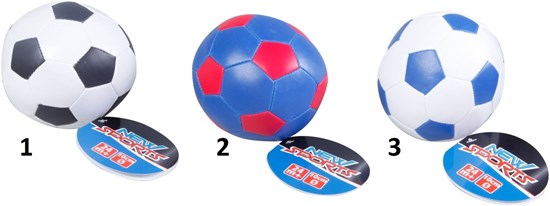 New Sports Mini Voetbal circa 10cm Assorti Kleuren