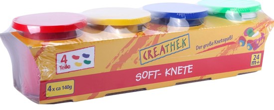 Creathek 4 Potjes Gekleurde Klei 2+ 