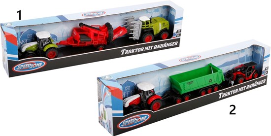SpeedZone Tractor met Aanhanger assorti 3+ 