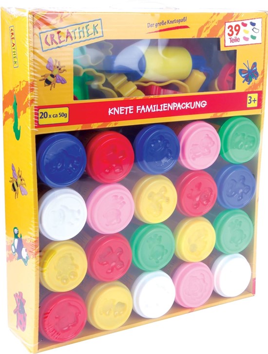 Creathek Super GROTE Kleiset met 20 Potjes Klei en Accessoires 39dlg 3+ 