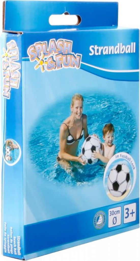Splash & Fun Voetbal Strandbal circa 30cm 