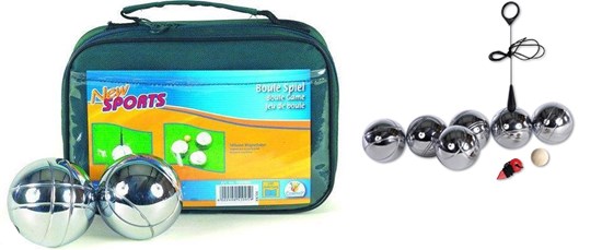 new sports Jeu de Boules set in tas metaal 9dlg 