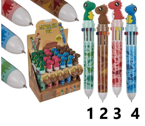 Dinosaurus 10 Kleuren Pen assorti 
