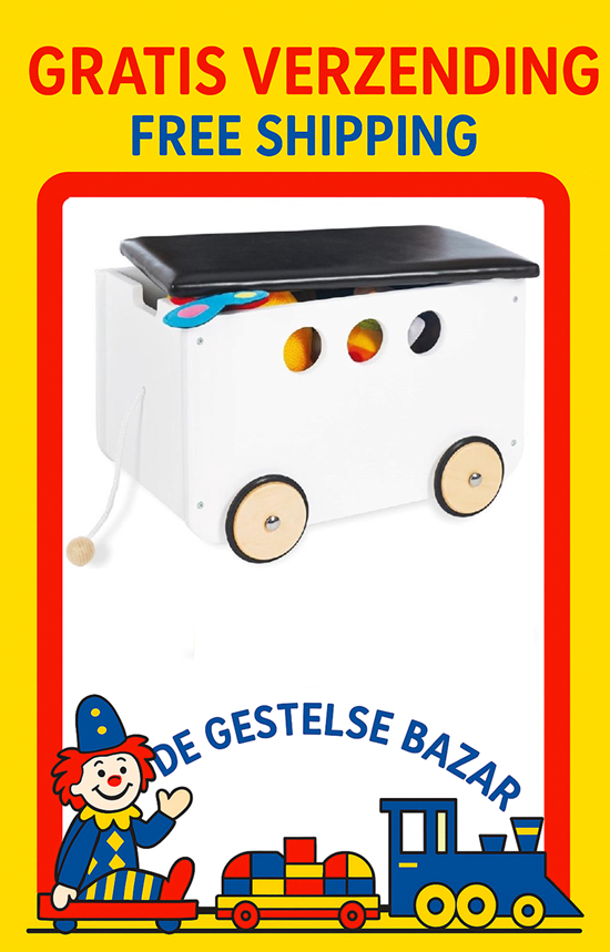 Pinolino Toy Speelgoed Opbergkist met Wielen JIM 50cm 