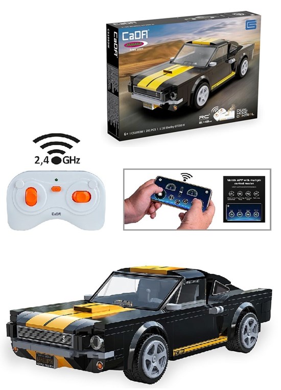 Jamara CaDa Shelby GT350 H 1/20 Zwart 2.4GHz Bouwset 291dlg 6+