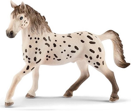 13889 schleich Knabstrupper Hengst Wit/Zwart Gestipt 