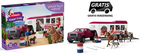42705 Schleich HORSE CLUB Lakeside Truck met Aanhangwagen 5+ 
