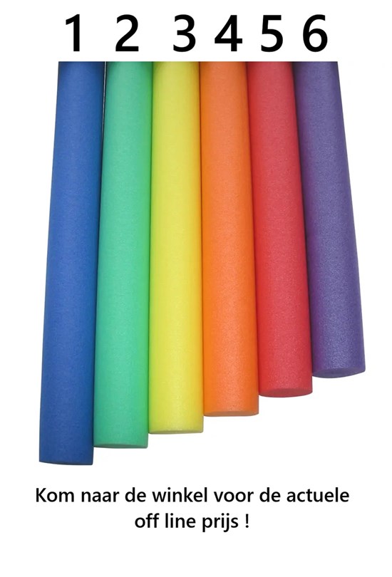 Aqua Noodle Zwemrol 160cm Lang Assorti Kleuren 