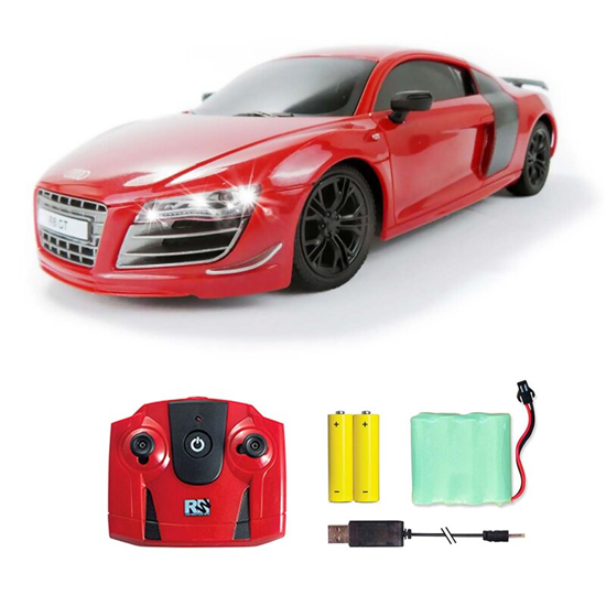 siva RC Audi R8GT Rood Ready to Run schaal 1/24 6+ 