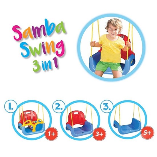 Samba Swing 3in1 Baby/Peuter Schommel Blauw/Rood 12mnd+