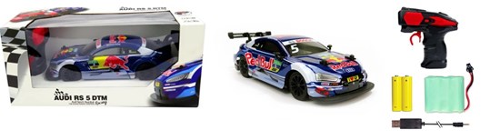 siva Audi RS5 DTM RC auto Blauw Red Bull 1/12 Rt
