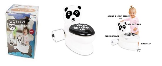 siva XL-Potty Panda Toilet Trainer met Licht Effect 12mnd+ 