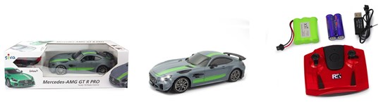 siva Mercedes AMG GT R PRO 1/24 RtR Zilver/Groen 6+