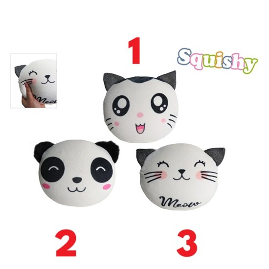 Squishy Dierenkussen assorti circa 23cm 