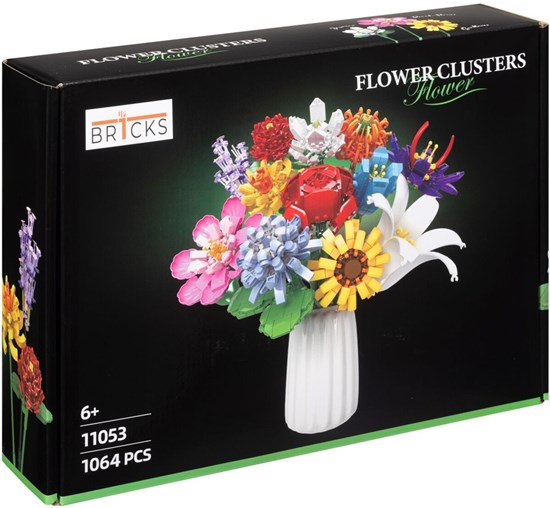 Br1cks Mooie Bos met Bloemen in Vaas 1064dlg 6+ 