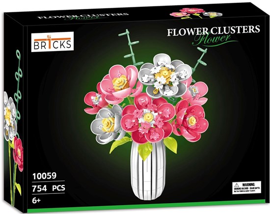 Br1cks Mooie Bos met Rozen in Vaas 754dlg 6+ 