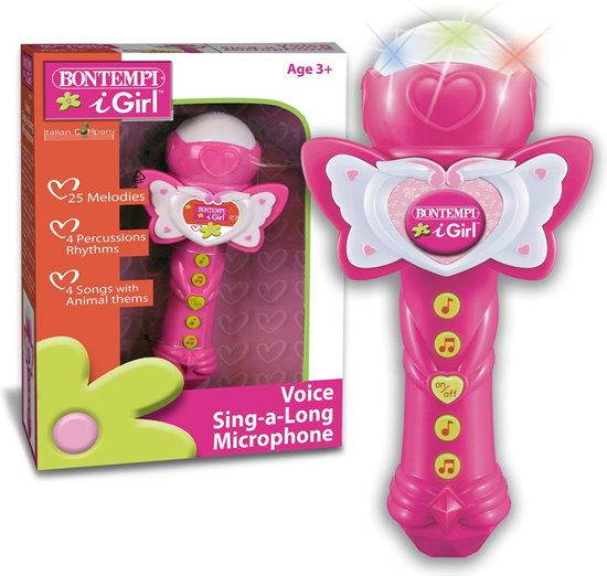 Bontempi iGirl Microfoon Sing A Long met Licht Effecten 3+ (3xAAA)