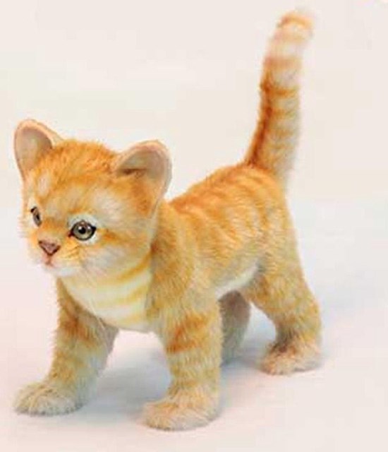 Hansa Pluche Kitten Staand Rood 30 cm