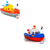 Polesi Reddingsboot met Figuur assorti kleuren circa 30cm 